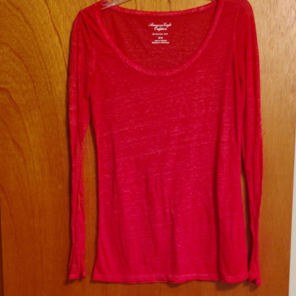 Women's Bright Pink Long Sleeve Top